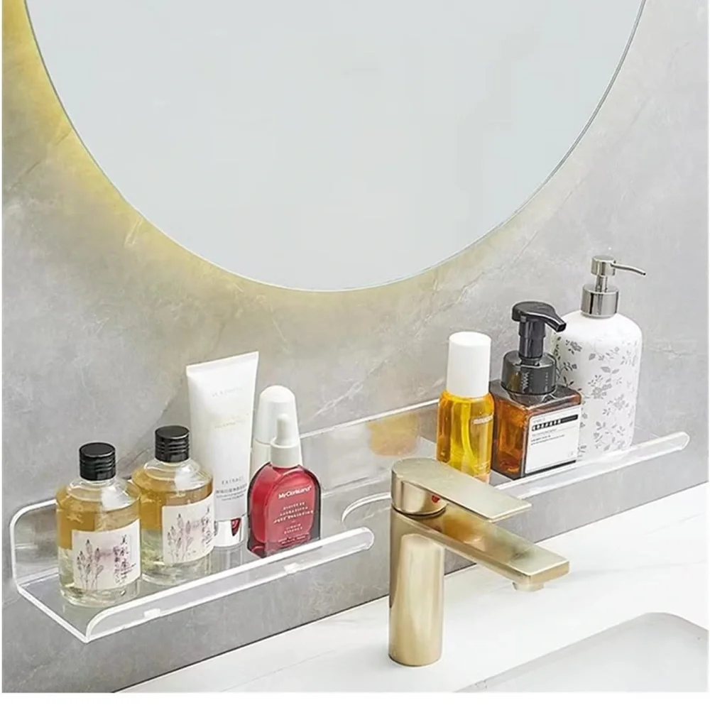Acrylic Bathroom Shelf - Clear